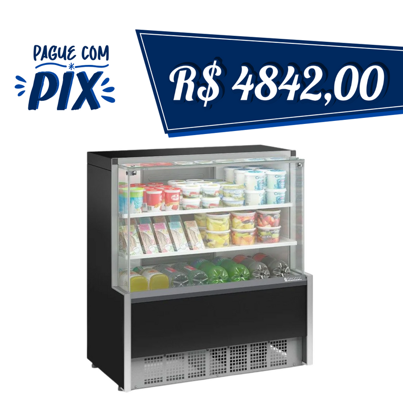 Vitrine Refrigerada 1,10m 2 placas frias - Gelopar