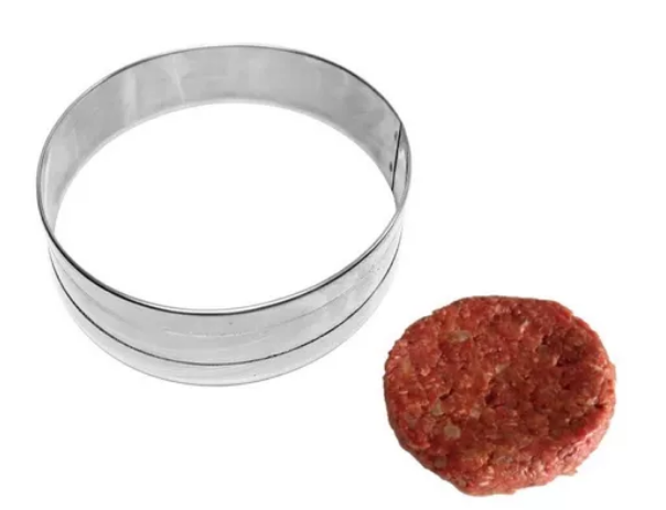 Aro Cortador Redondo de Hambúrguer 10x3 Inox