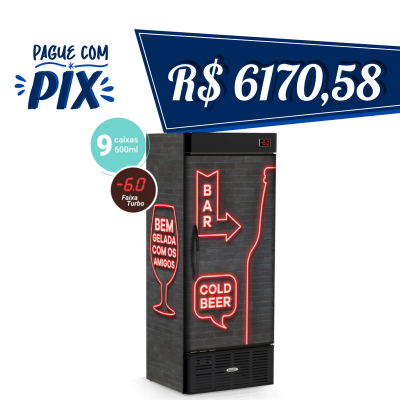 Cervejeira Visa Cooler 600 Litros 220v Para Bar e Pub - Conservex