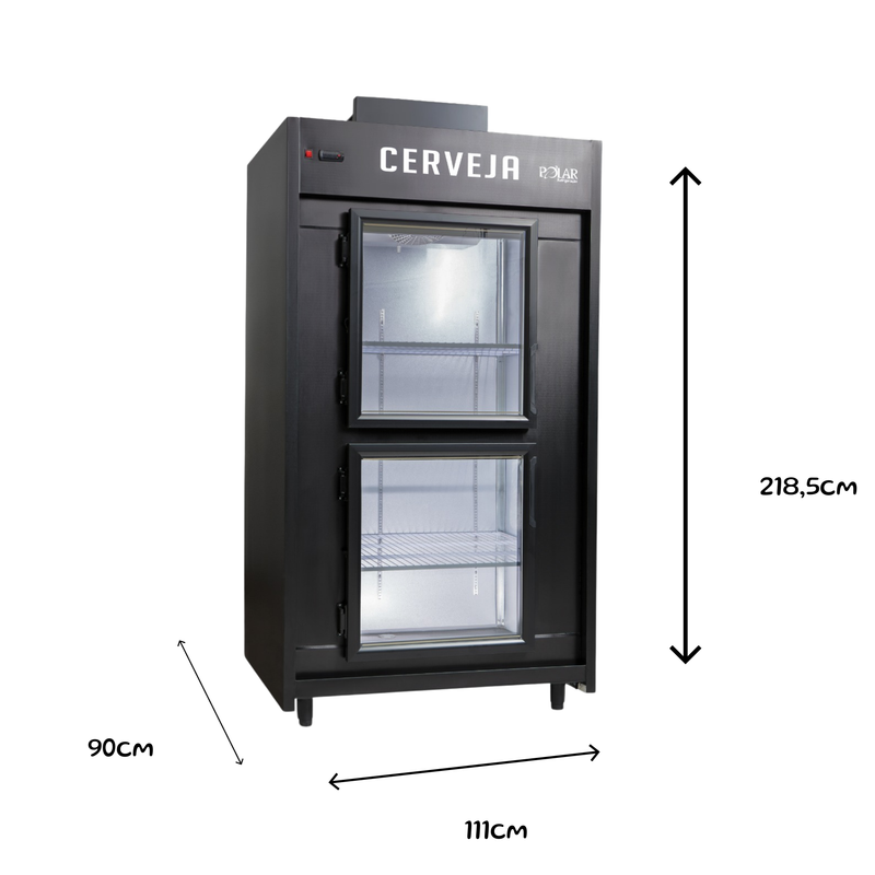 Mini Câmara Cervejeira 1,10M 2P Vidro 220V - Polar