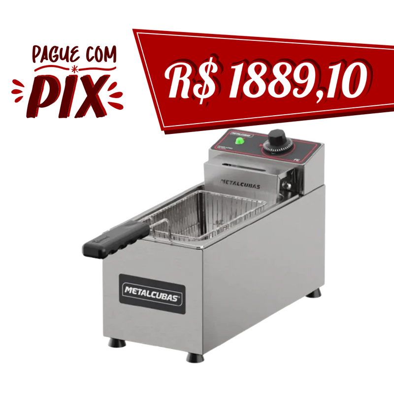 Fritador Elétrico 1 Cuba 3 Litros 220v - Metalcubas