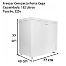 Freezer Compacto Agratto FC140 Horizontal 140 Litros Branco - 220V