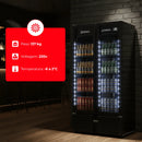 Expositor para Cerveja Porta de Vidro CCV480 810L Full Black - IMBERA