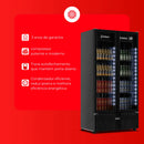 Expositor para Cerveja Porta de Vidro CCV480 810L Full Black - IMBERA