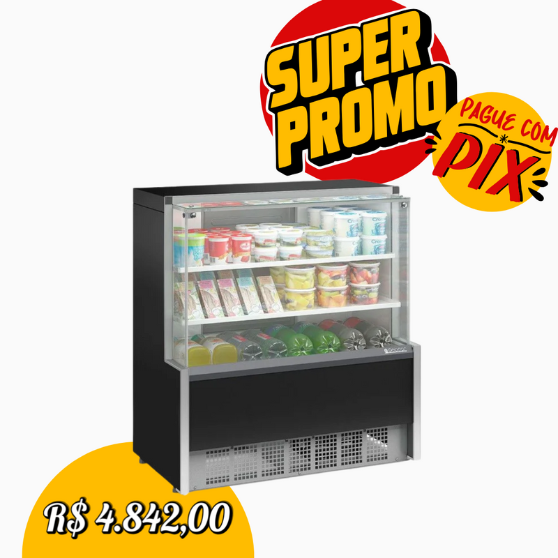 Vitrine Refrigerada 1,10m 2 placas frias - Gelopar