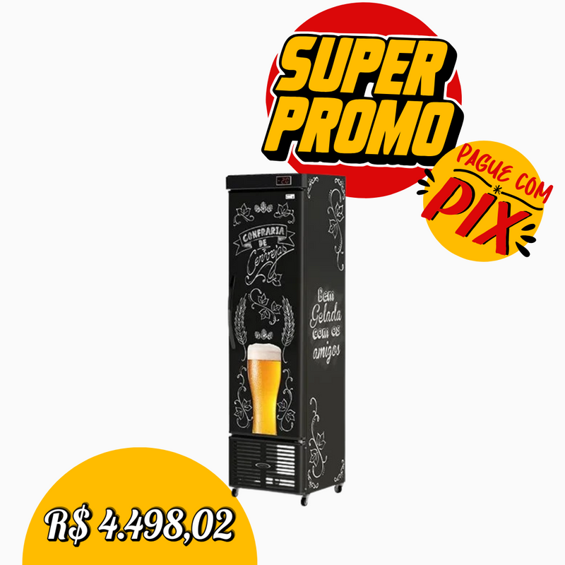 Cervejeira Visa cooler 250 Litros Porta Cega Slim Bar 220v - Conservex