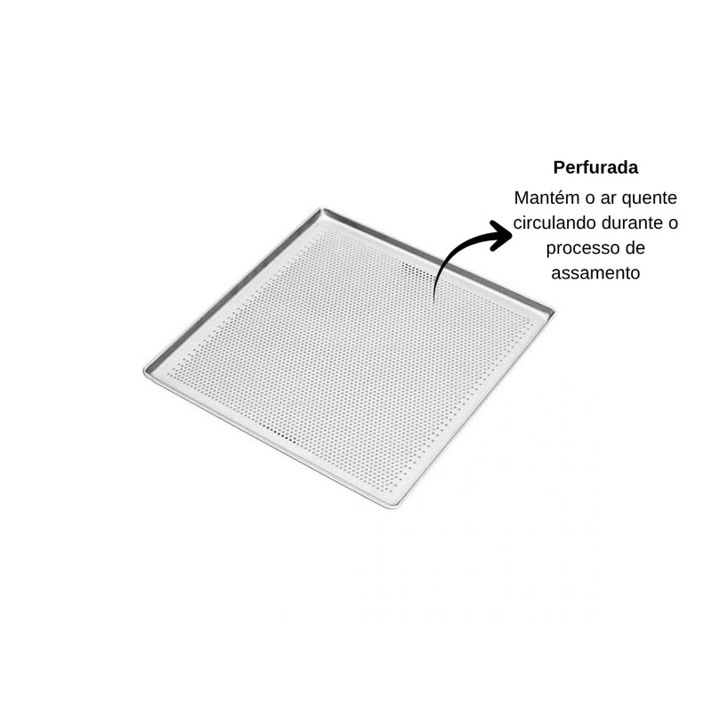 Bandeja 35X35X1 Cm Perfurada Estampada - Imeca