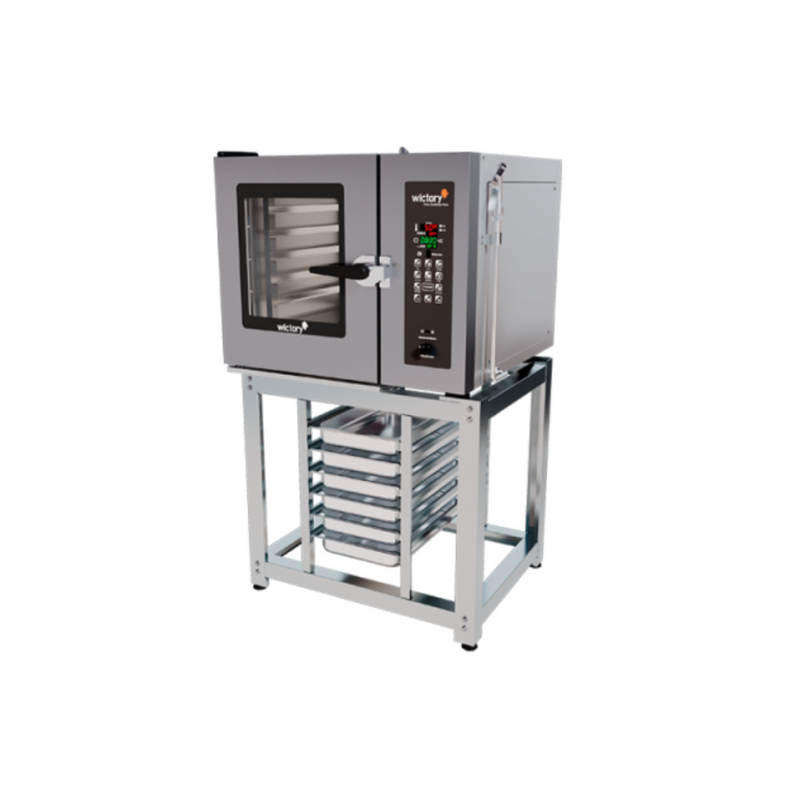 Forno Combinado Prime Com Cavalete Trifásico 220V 5 GNs - Wictory