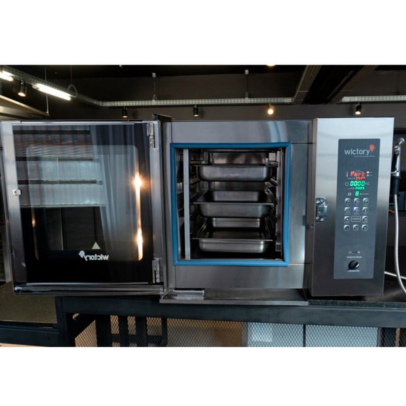 Forno Combinado Prime Com Cavalete Trifásico 220V 5 GNs - Wictory