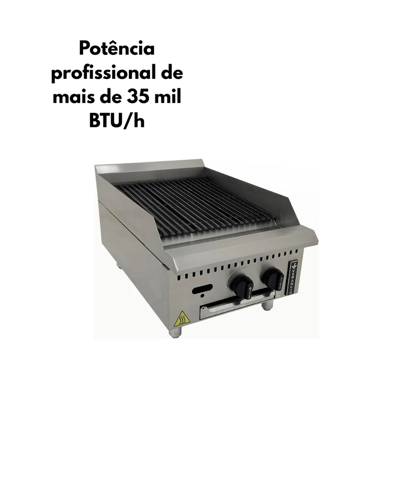 Chapa Grill Char Broiler Prime GLP 45cm Pcg045g - Venâncio