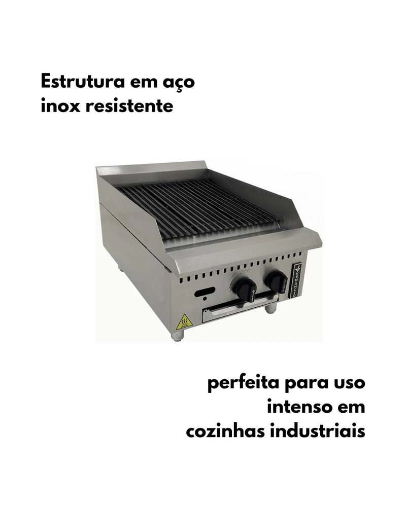 Chapa Grill Char Broiler Prime GLP 45cm Pcg045g - Venâncio
