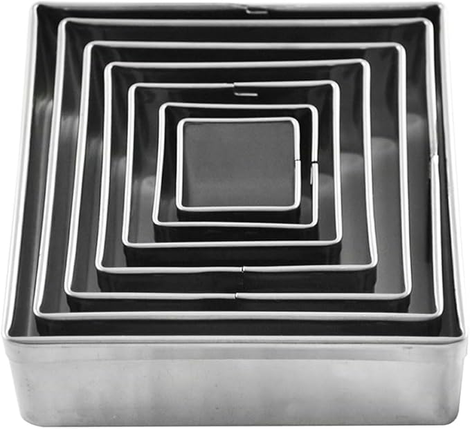 JOGO CORTADOR QUADRADO LISO C/7 PEÇAS - INOX