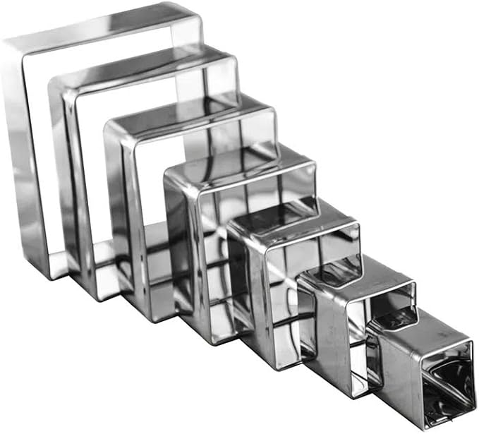 JOGO CORTADOR QUADRADO LISO C/7 PEÇAS - INOX