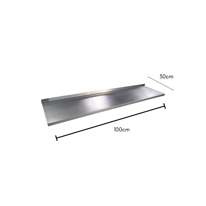 Prateleira Lisa Inox 430 Suspensa Mão Francesa - Promaq