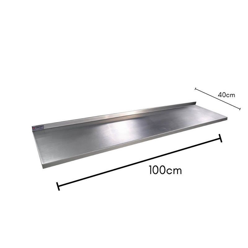Prateleira Lisa Inox 430 Suspensa Mão Francesa - Promaq