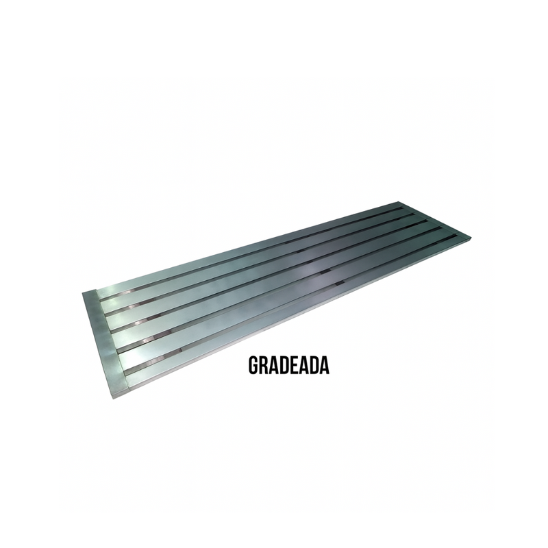 Prateleira Gradeada Inox 430 Suspensa Mão Francesa - Promaq