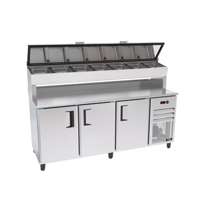 Balcão Serviço Refrigerado 200m Condimentador Prime Externo Inox Venâncio
