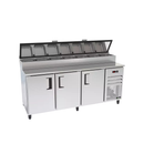 Balcão de Serviço Refrigerado Standard 2,5m Externo e Interno Inox com Condimentadora Sobreposta Venâncio