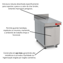 Bancada de Apoio Fechada para Char Broiler 1
