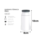Garrafa térmica Onix 250ml Branca Soprano