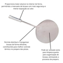 Pá de Pizza Inox 36 cm Cabo longo Jota's Grill