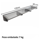 Escorredor De Pratos Inox 304 1,2m Suspenso Com Mão Francesa Fritomaq