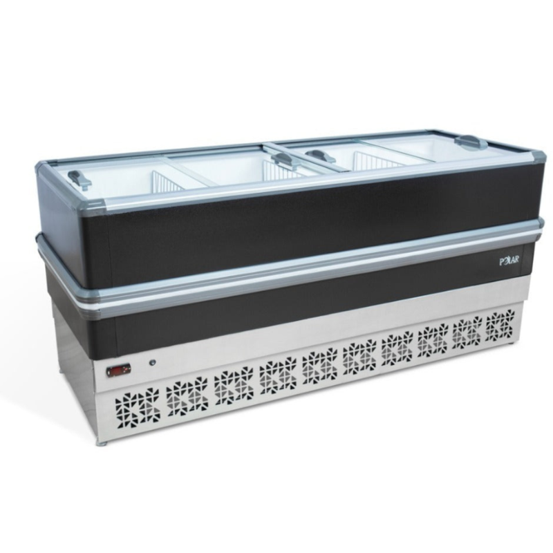 Ilha De Congelados Polar Dupla Ação Vidro Reto Light 220v