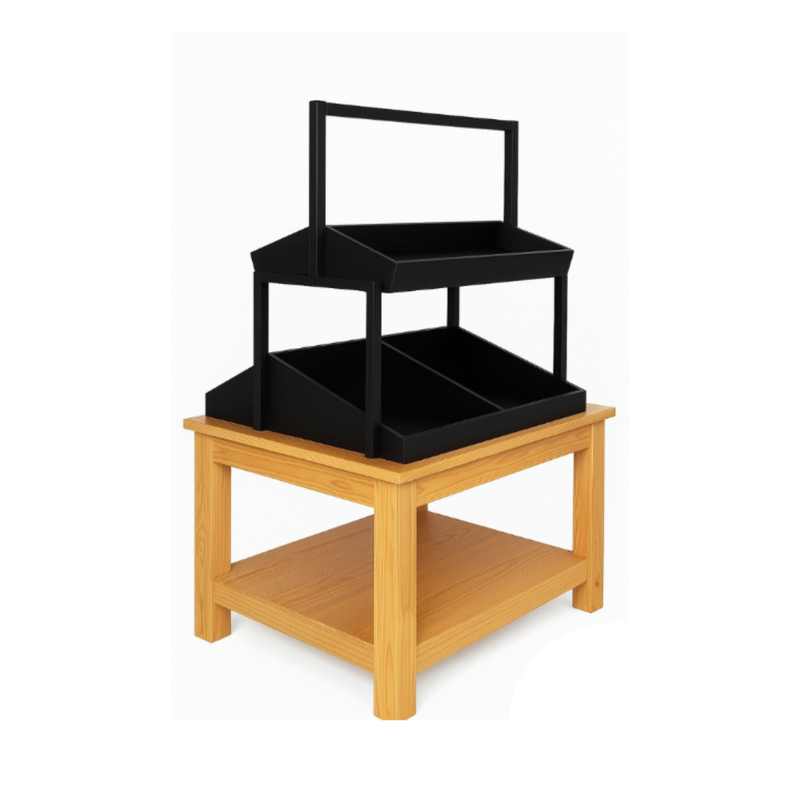 Expositor para Frutas e Legumes de Madeira – Display Hortifrúti para Comércio