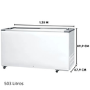 Freezer Horizontal Fricon Porta De Vidro 503L Fricon