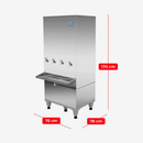 Bebedouro Industrial 200 Litros Inox 3 Torneiras Gelada e 1 Torneira Natural Frisbel