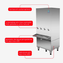 Bebedouro Industrial 200 Litros Inox 3 Torneiras Gelada e 1 Torneira Natural Frisbel