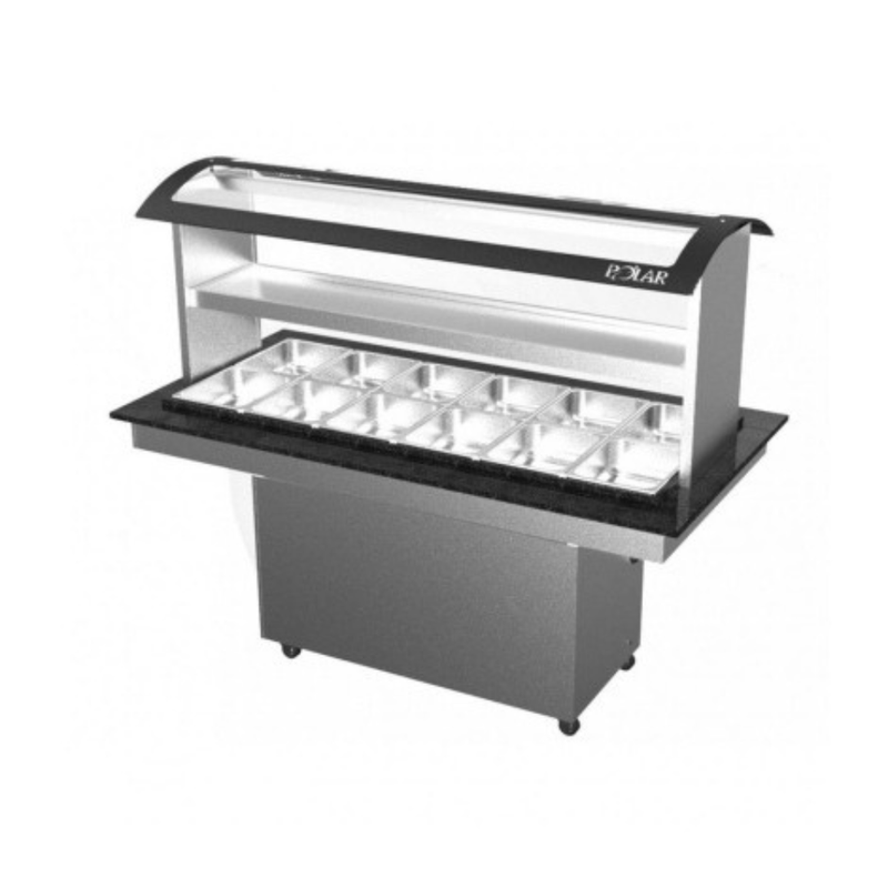 Buffet Conjugado quente e frio para 12 cubas 1/2 GN Polar