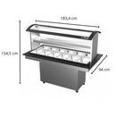 Buffet Conjugado quente e frio para 12 cubas 1/2 GN Polar
