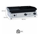Chapa Bifeteira Profissional Inox 65cm sem Prensa Venâncio