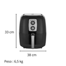Fritadeira Air Fryer Agratto Preta 7,5L 220V 1800W Supremma AFRM02I-02