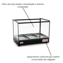Estufa para Salgados 3 Bandejas Vidro Reto 220V - Tita