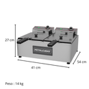 Fritadeira Eletrica 10 Litros 2 Cubas 150mm 220V Metalcubas