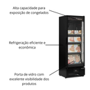 Visa cooler Congelados Freezer Expositor Carbono 445 Litros - Gelopar