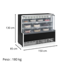 Vitrine Refrigerada Confeitaria Dupla Ação 1,40m 220V - Gelopar