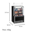 Vitrine Caixa Neutra 0,75m - Gelopar