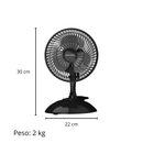 Micro Ventilador 20cm Preto Ventisol 127V