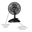 Micro Ventilador 20cm Preto Ventisol 127V