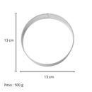 Aro Cortador Redondo de Hambúrguer 10x3 Inox