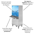 Bebedouro Industrial Inox Adesivado 50 Litros - Frisbel