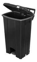 Lixeira 100L Preta com Pedal e Rodas - JSN