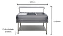Bancada Inox Estação Barman 1300x870 Prateleira E Escorredor
