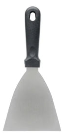 Espátula Raspadora 15 cm Profissional em Aço Inox c/ Cabo em Polipropileno Preto