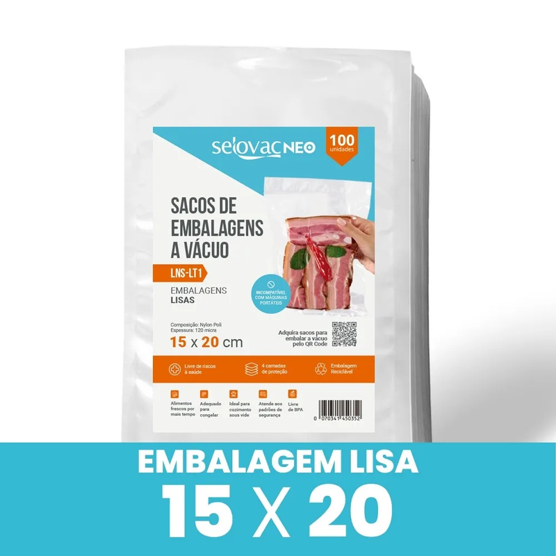 Embalagem 15x20cm 0.012mm com 100 Unidades