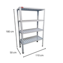 Estante Epoxi para Câmera Fria Imeca 110x50x180cm Imeca