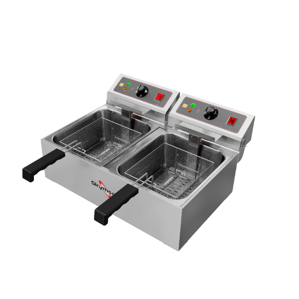 Fritadeira Profissional 2 Cubas de 5 Litros Inox e Alto Desempenho 220V - Skymsen